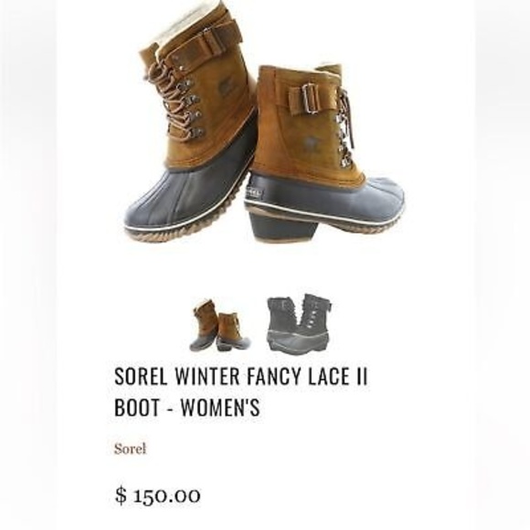 Sorel Winter Fancy Lace II Boot Water Proof Rubber Leather Women Size 6.5‎ - Picture 13 of 16